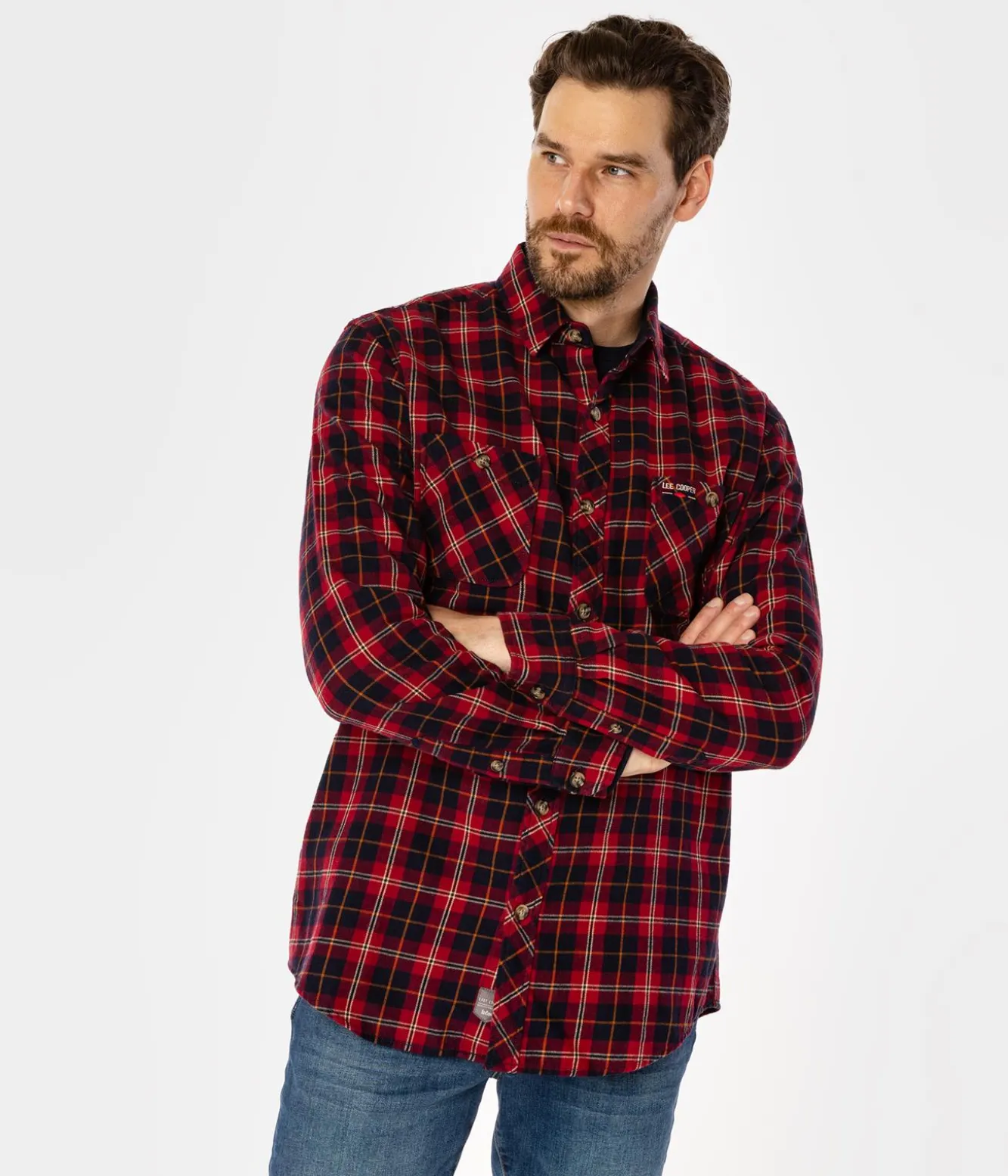 Koszula regular w kratę WESLEY 9333 RED