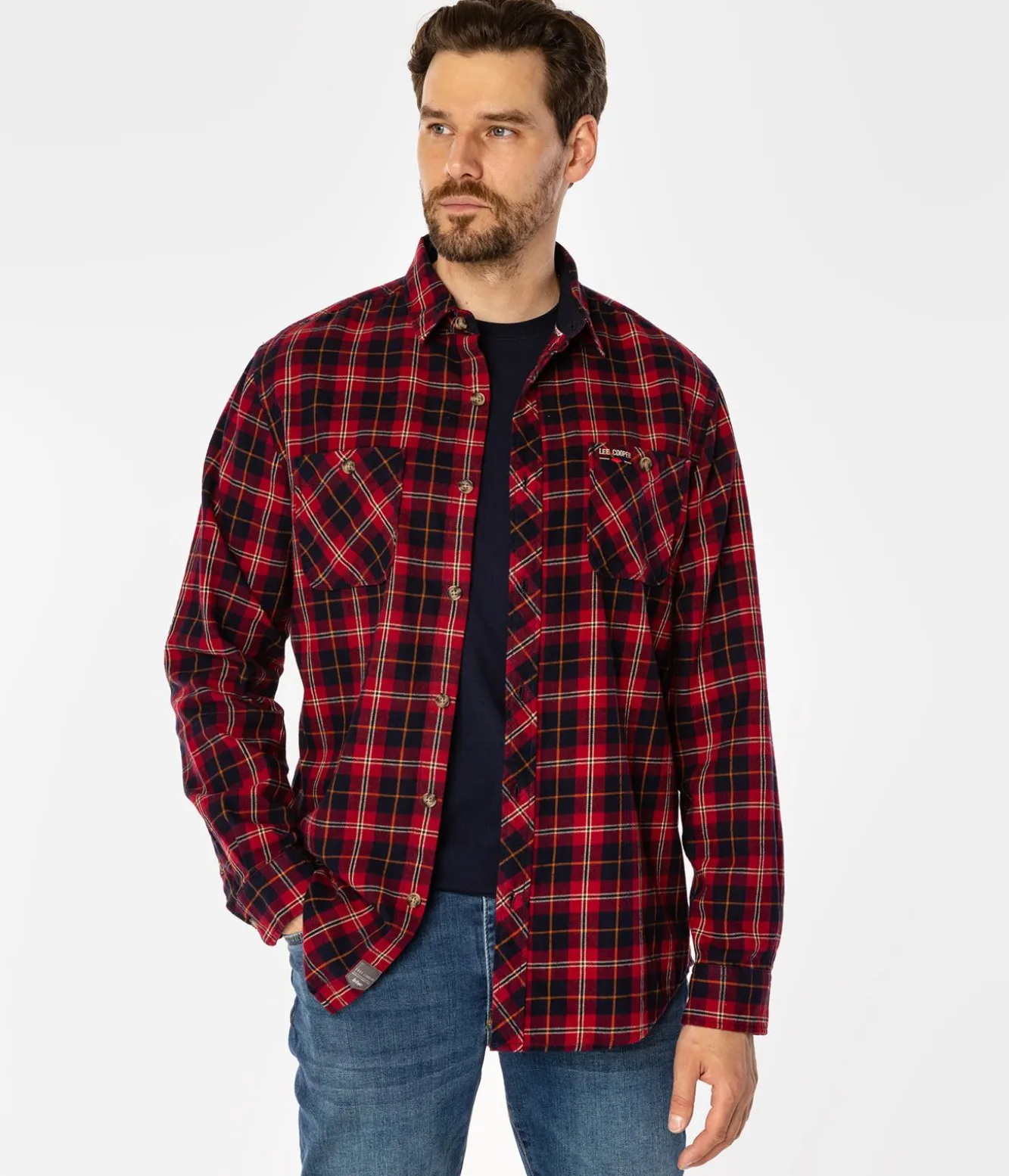 Koszula regular w kratę WESLEY 9333 RED