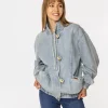 Kurtka jeansowa oversize AMELIA 1119 BRUSHED USED