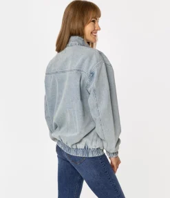 Kurtka jeansowa oversize AMELIA 1119 BRUSHED USED