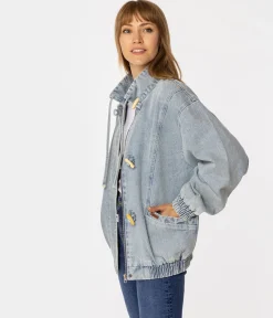 Kurtka jeansowa oversize AMELIA 1119 BRUSHED USED