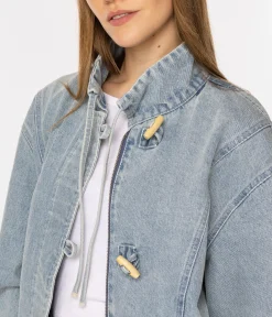 Kurtka jeansowa oversize AMELIA 1119 BRUSHED USED