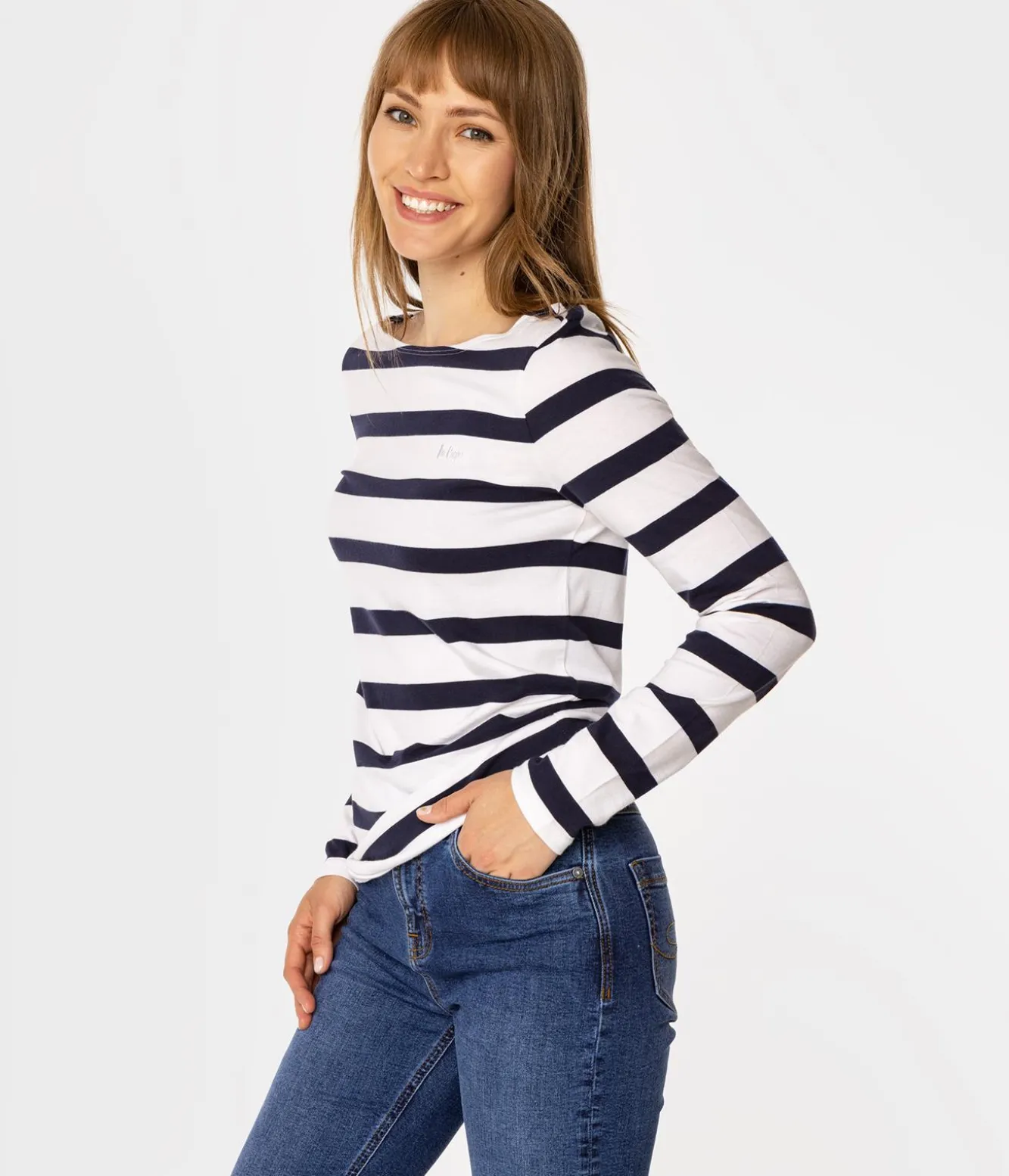 Longsleeve damski w paski HILARY 6040 STRIPES