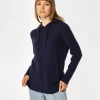 Longsleeve damski z kapturem HARRIET 1028 NAVY BLAZER