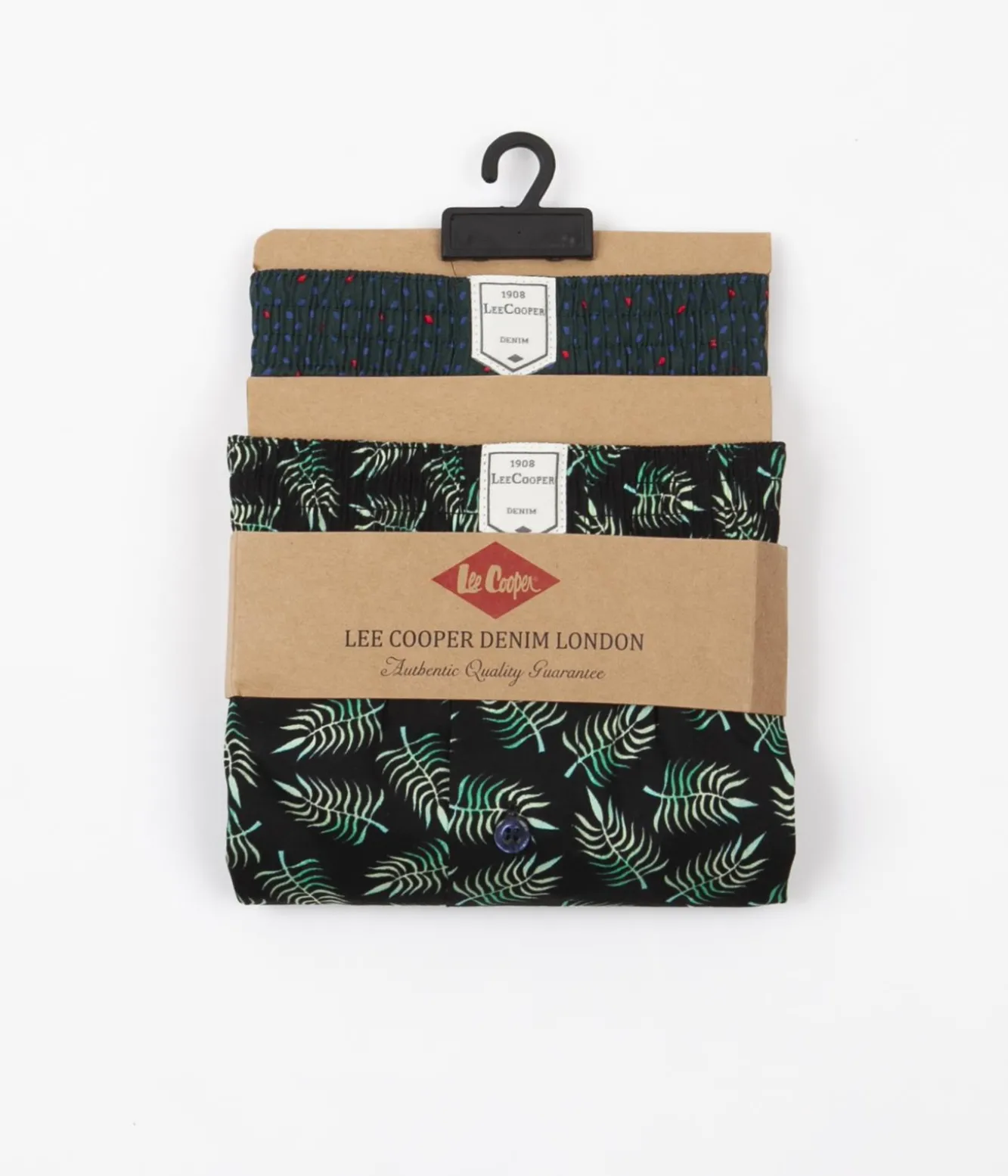 Luźne bokserki 2-pak BOX25 0005 BLACK GREEN