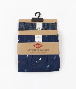 Luźne bokserki 2-pak BOX24 0004 YELLOW NAVY