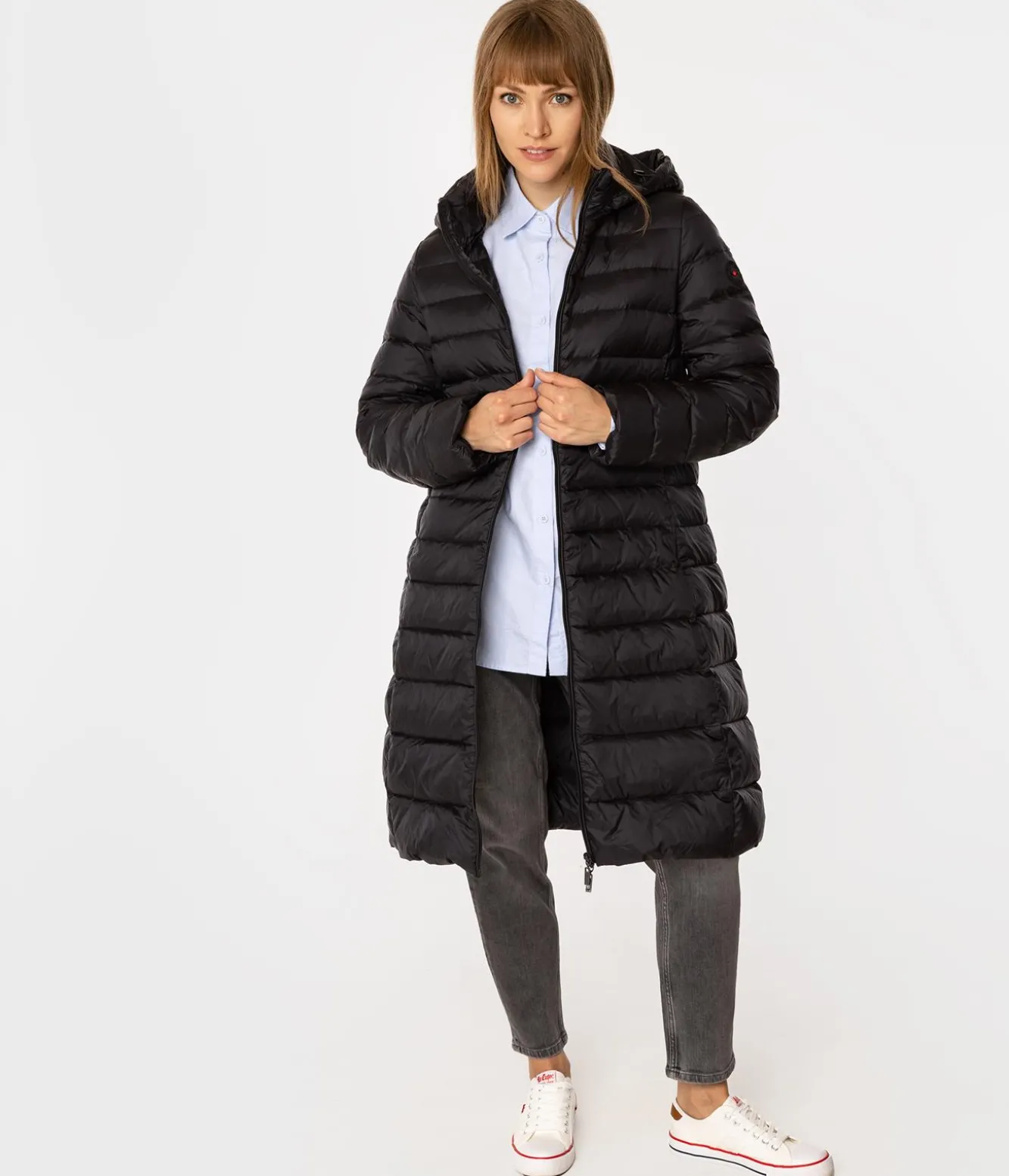 Puchowa kurtka damska z kapturem MELANIE 2532 BLACK