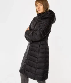 Puchowa kurtka damska z kapturem MELANIE 2532 BLACK