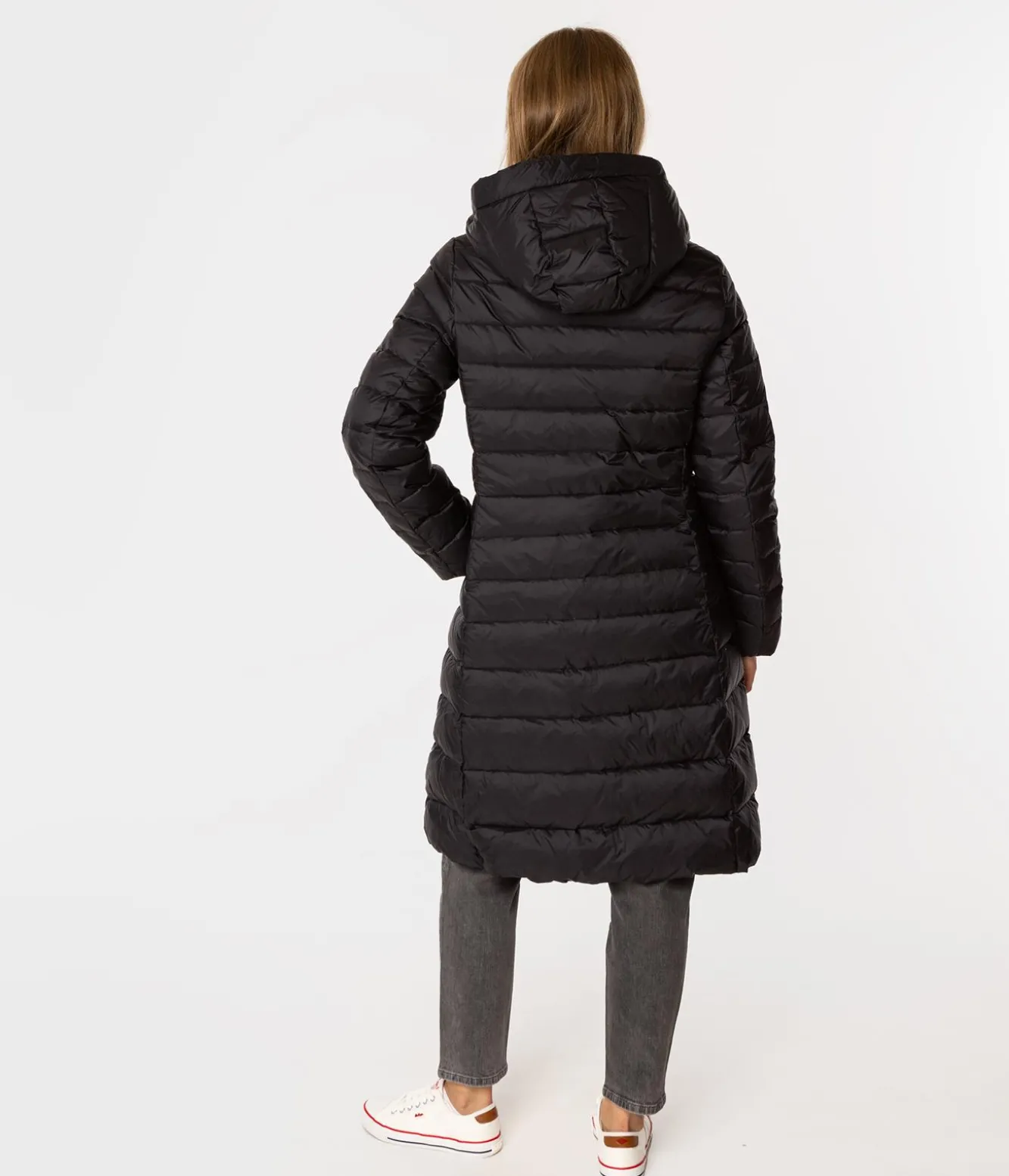 Puchowa kurtka damska z kapturem MELANIE 2532 BLACK