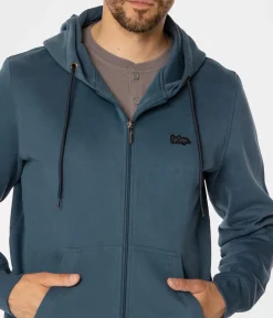 Rozpinana bluza męska z kapturem ZANE 4302 INDIAN TEAL
