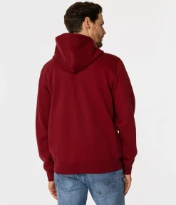 Rozpinana bluza męska z kapturem ZELDON 4305 DARK RED