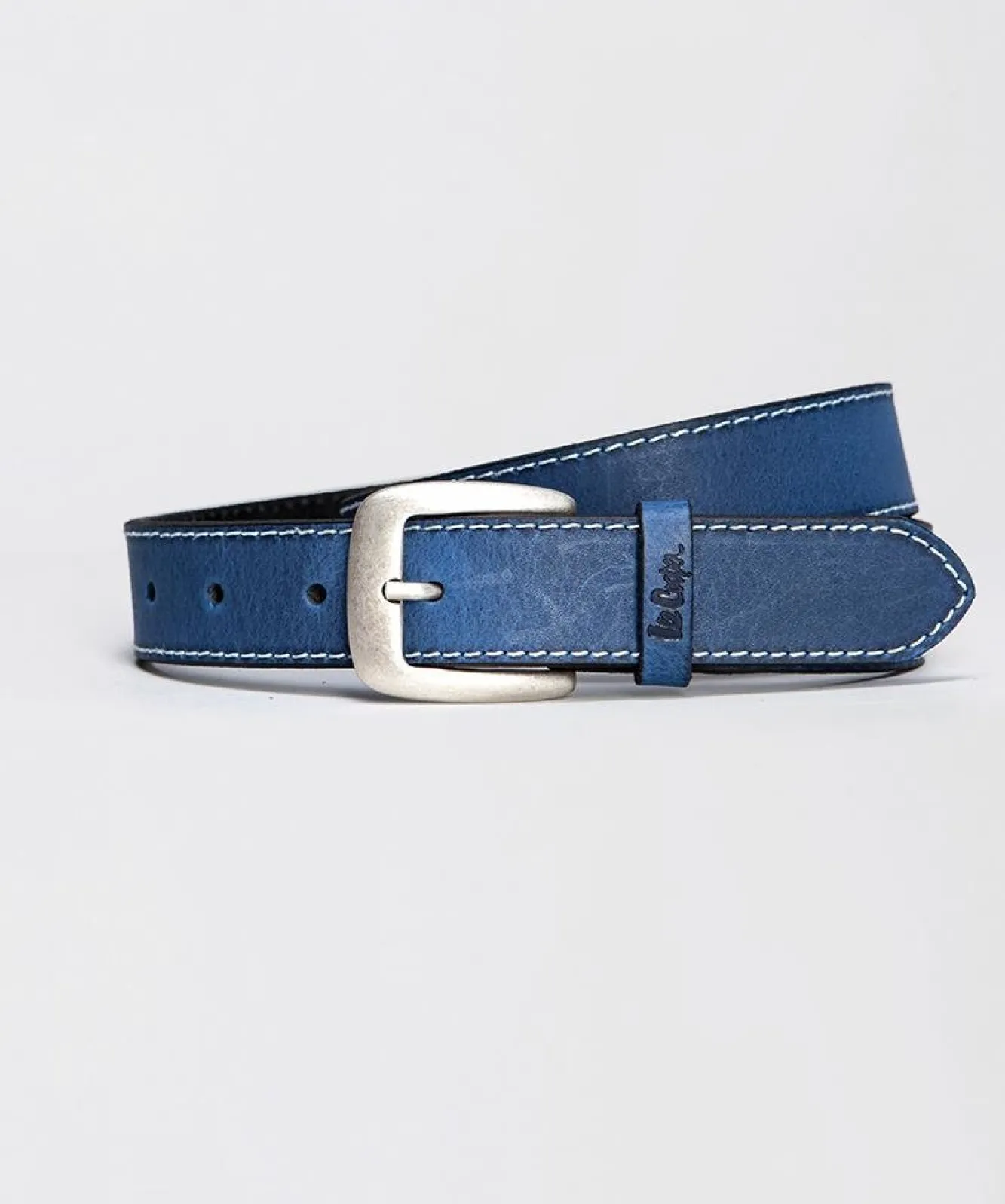 Skórzany pasek LCJ111 BLUE