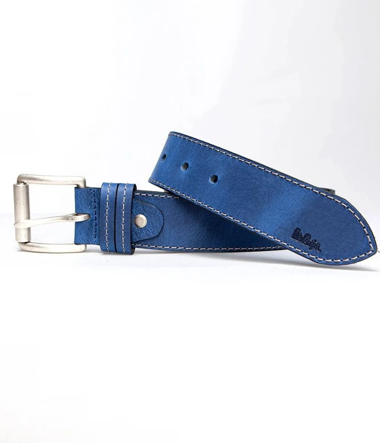 Skórzany pasek LCJ81 NAVY