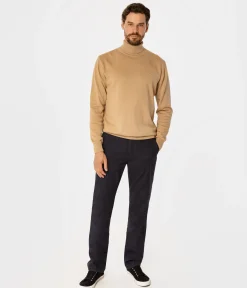 Spodnie męskie chino straight LUKAS 6008 NAVY