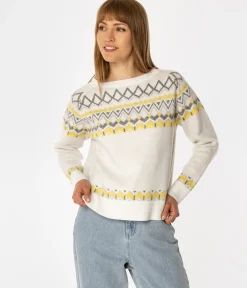 Sweter damski LEANDRA 2053 ECRUE