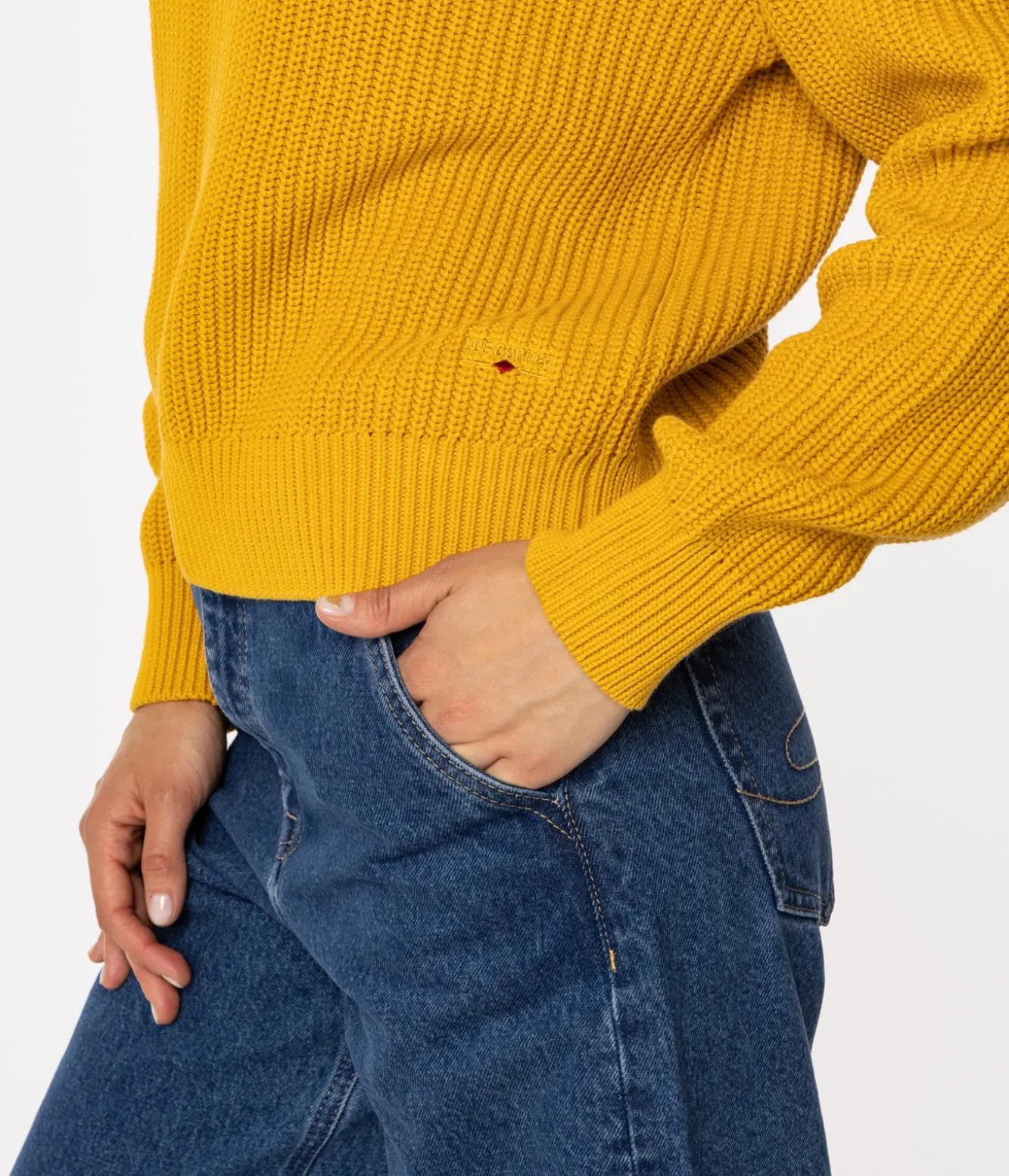 Sweter damski z bawełny organicznej YANA ORGANIC GOLDEN GLOW