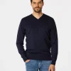 Sweter męski z bawełny organicznej ADAM ORGANIC NAVY