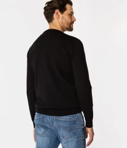 Sweter męski z bawełny organicznej ANDY ORGANIC BLACK