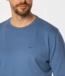 Sweter męski z bawełny organicznej ANDY ORGANIC CORONET BLUE