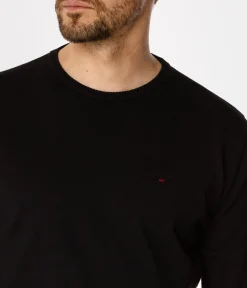 Sweter męski z bawełny organicznej ANDY ORGANIC BLACK