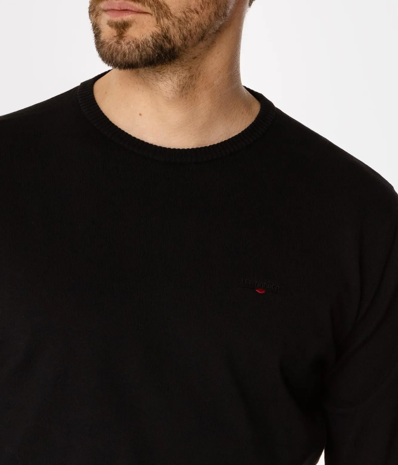 Sweter męski z bawełny organicznej ANDY ORGANIC BLACK
