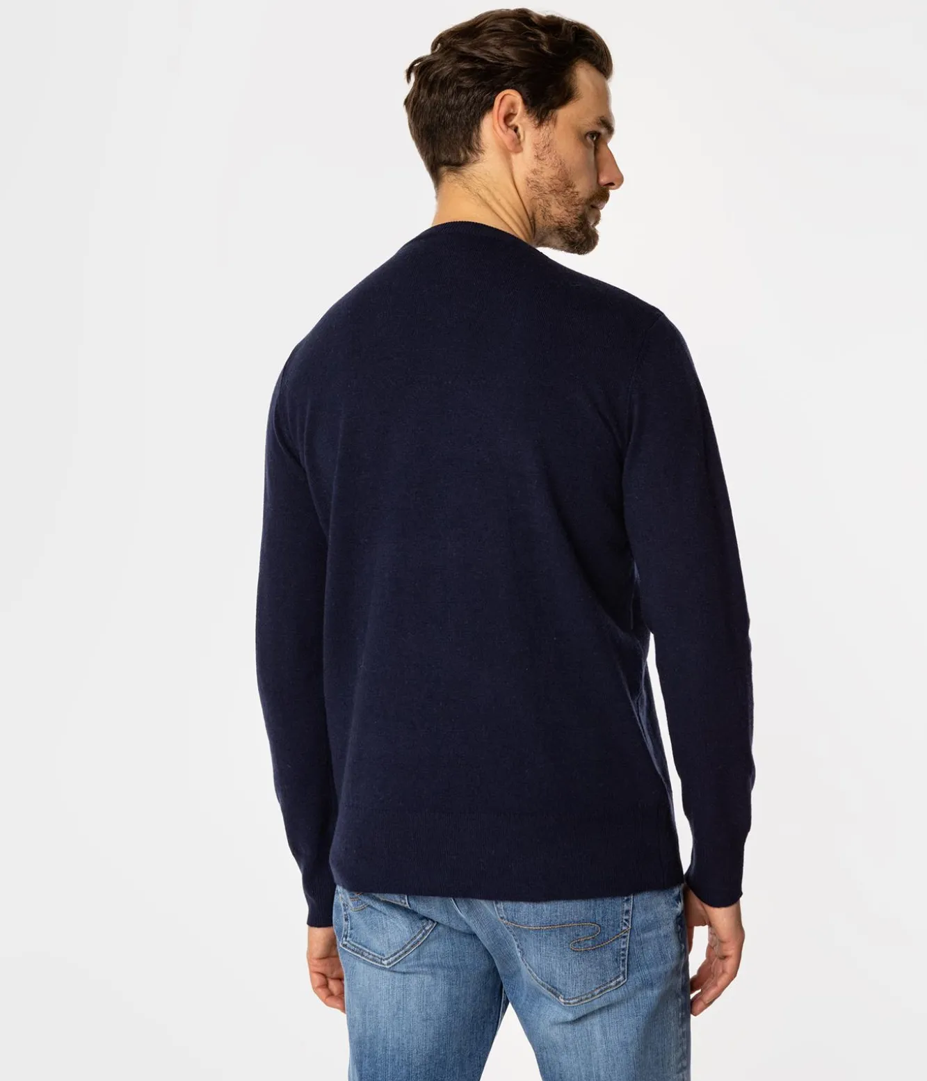 Sweter męski z bawełny organicznej ADAM ORGANIC NAVY