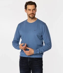 Sweter męski z bawełny organicznej ANDY ORGANIC CORONET BLUE