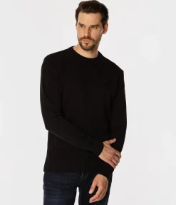 Sweter męski z bawełny organicznej BILL ORGANIC BLACK