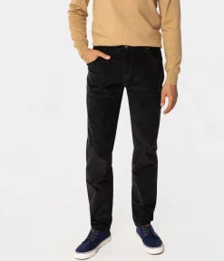 Sztruksowe spodnie straight RICKY 2501 NAVY