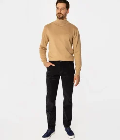 Sztruksowe spodnie straight RICKY 2501 NAVY