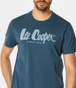 T-shirt męski z logo HERO7 FADE 1010 INDIAN TEAL