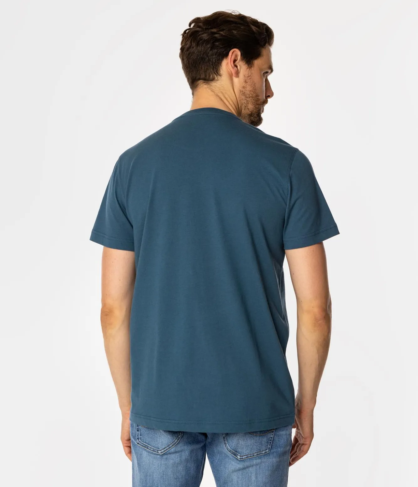 T-shirt męski z logo HERO7 FADE 1010 INDIAN TEAL
