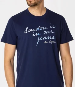 T-shirt męski z nadrukiem LONDON10 1016 MEDIEVAL BLUE