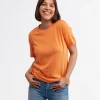 T-shirt z bawełną organiczną OLENA 4048 MUSKMELON