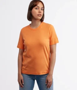 T-shirt z bawełną organiczną OLENA 4048 MUSKMELON
