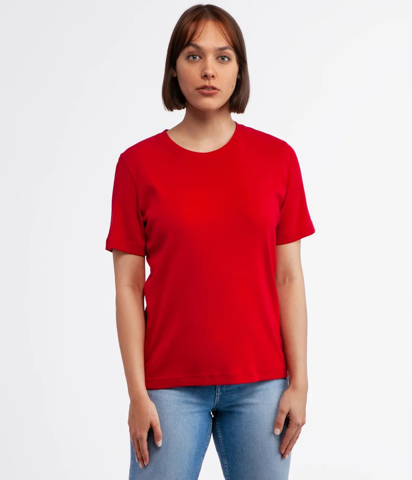 T-shirt z bawełną organiczną OLENA 4048 RED