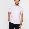 T-shirt z małym haftowanym logo OBUTCH 0875 WHITE