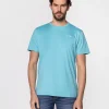 T-shirt z małym haftowanym logo OBUTCH 0875 SEA JET