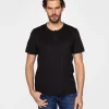 T-shirt z rozpinanym dekoltem HENLEY 4587 BLACK