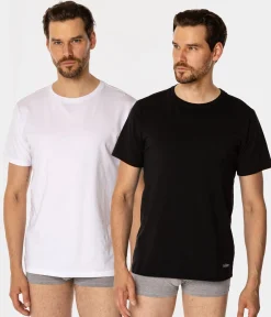 Zestaw dwóch klasycznych t-shirtów BASIC 2024 BLACK WHITE
